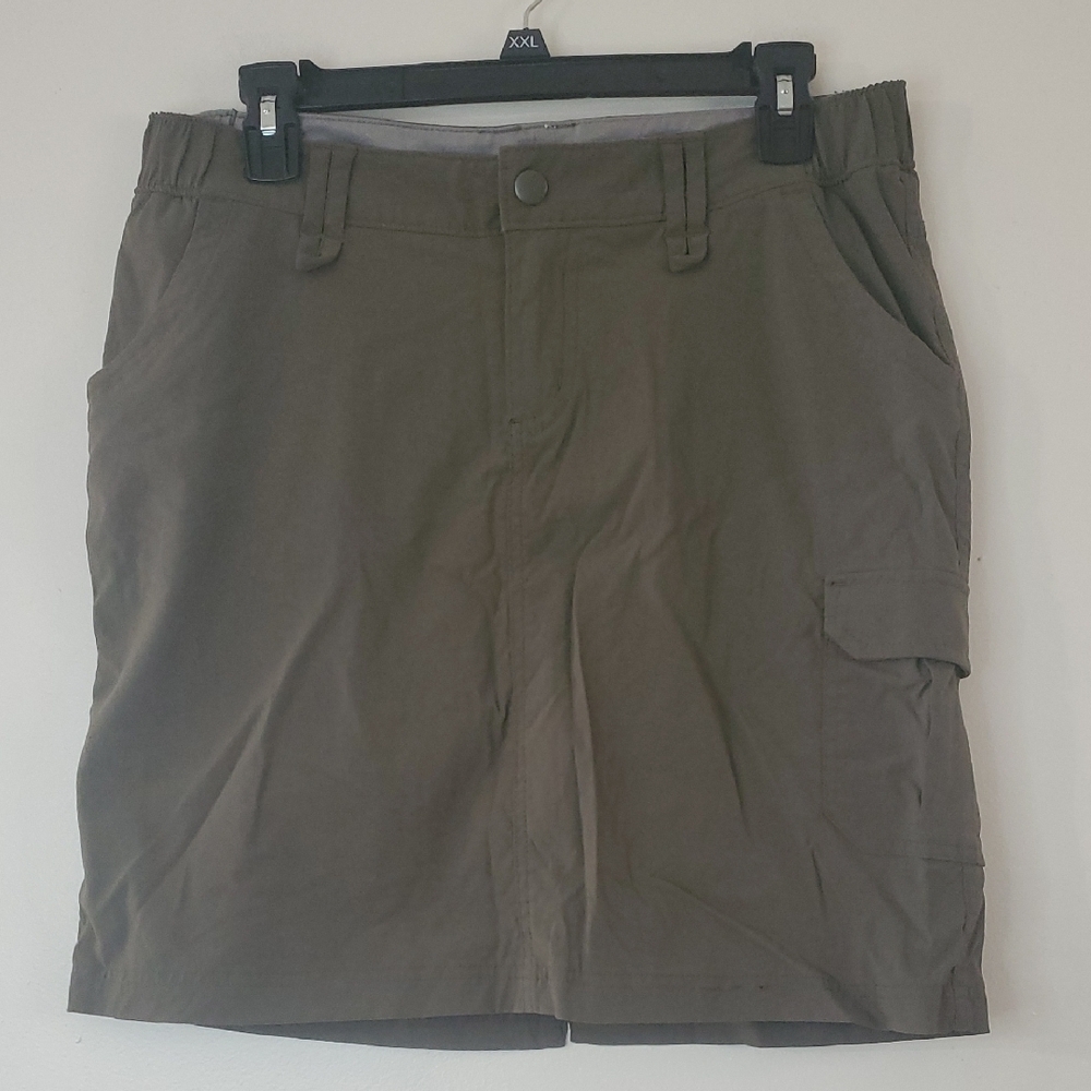 Duluth Trading Womens Cargo Skirt Size 8 Green Nylon